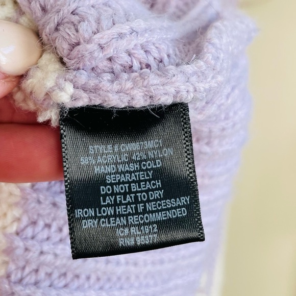 Sanctuary Lilac & White Stripe Mock Neck Sweater - Picture 9 of 10